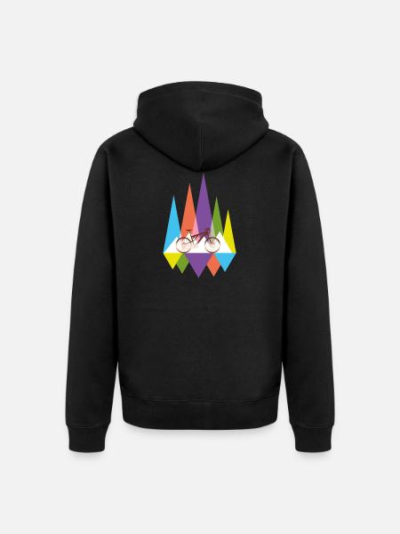 MTB Mountainbike - Unisex Premium Bio Zip Hoodie - Schwarz