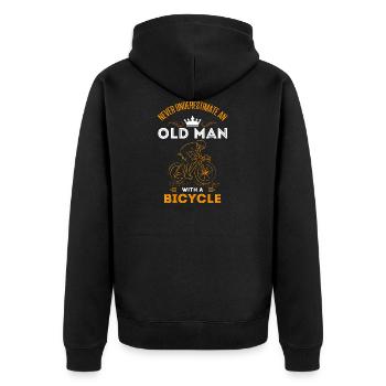 Cadeau Vieil Homme Vélo De Route Vélo Opa Opi - Veste à capuche bio Premium Unisexe - noir - Dos - Nico (187cm)