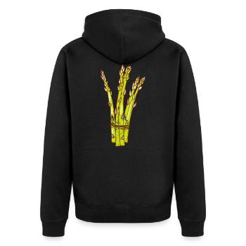 Asperges de style grunge vintage rétro - Veste à capuche bio Premium Unisexe - noir - Dos - Nico (187cm)