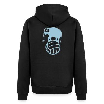 volleyball elephant ballon volley waterpolo - Veste à capuche bio Premium Unisexe - noir - Dos - Nico (187cm)