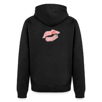 BAISER BOUCHE - Veste à capuche bio Premium Unisexe - noir - Dos - Nico (187cm)