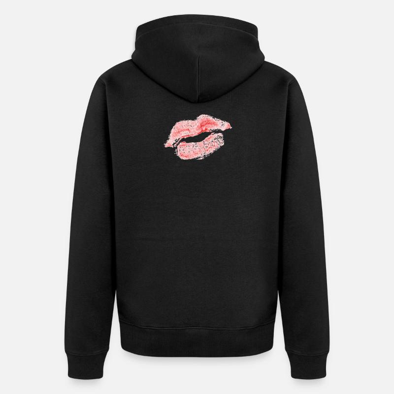 BAISER BOUCHE - Veste à capuche bio Premium Unisexe - noir