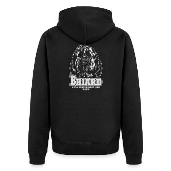 BRIARD les gens les plus cool chien disant chiens wilsigns - Veste à capuche bio Premium Unisexe - noir - Dos - Nico (187cm)