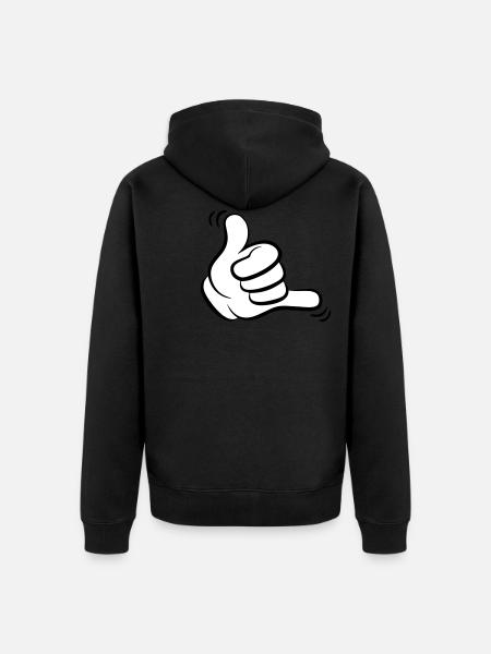 main de chacka - Veste à capuche bio Premium Unisexe - noir