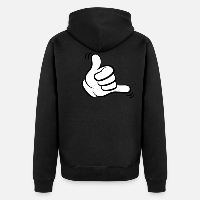 main de chacka - Veste à capuche bio Premium Unisexe - noir