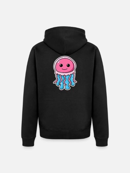 méduse - Veste à capuche bio Premium Unisexe - noir