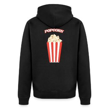 Pop corn - Veste à capuche bio Premium Unisexe - noir - Dos - Nico (187cm)