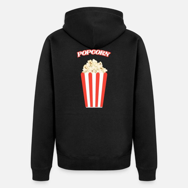 Popcorn - Unisex Premium Bio Zip Hoodie - Schwarz