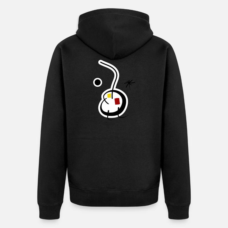 Abstract - Unisex Premium Bio Zip Hoodie - Schwarz
