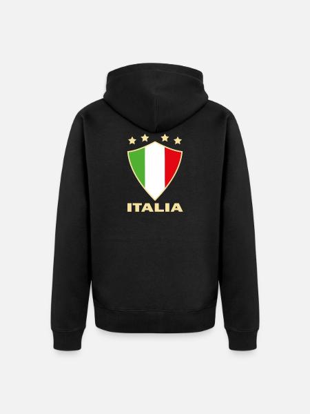 ITALIA 2 - Unisex Premium Bio Zip Hoodie - Schwarz