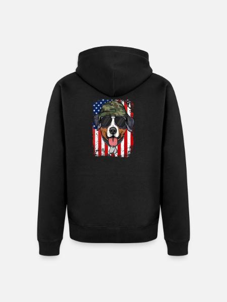 Bernese Sennen - Unisex Premium Organic Zip Hoodie - black