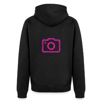 Photo Icône T-shirt - Veste à capuche bio Premium Unisexe - noir - Dos - Nico (187cm)