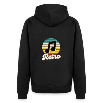 Collection de musique RETRO - Veste à capuche bio Premium Unisexe - noir - Dos - Nico (187cm)