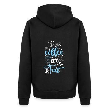 Espresso Caféine Café Lovers Bar - Veste à capuche bio Premium Unisexe - noir - Dos - Nico (187cm)