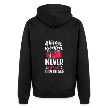 Horoskop Erde Aberglaube - Unisex Premium Bio Zip Hoodie - Schwarz - Hinten - Nico (187cm)
