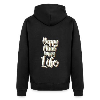 Cloverleaf Vacances positives - Veste à capuche bio Premium Unisexe - noir - Dos - Nico (187cm)