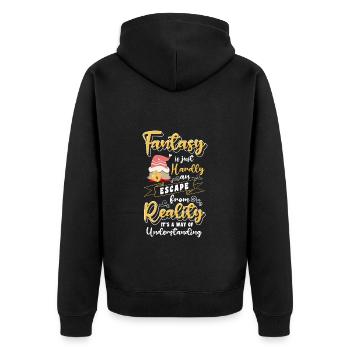 Gnome à chapeau pointu - Veste à capuche bio Premium Unisexe - noir - Dos - Nico (187cm)