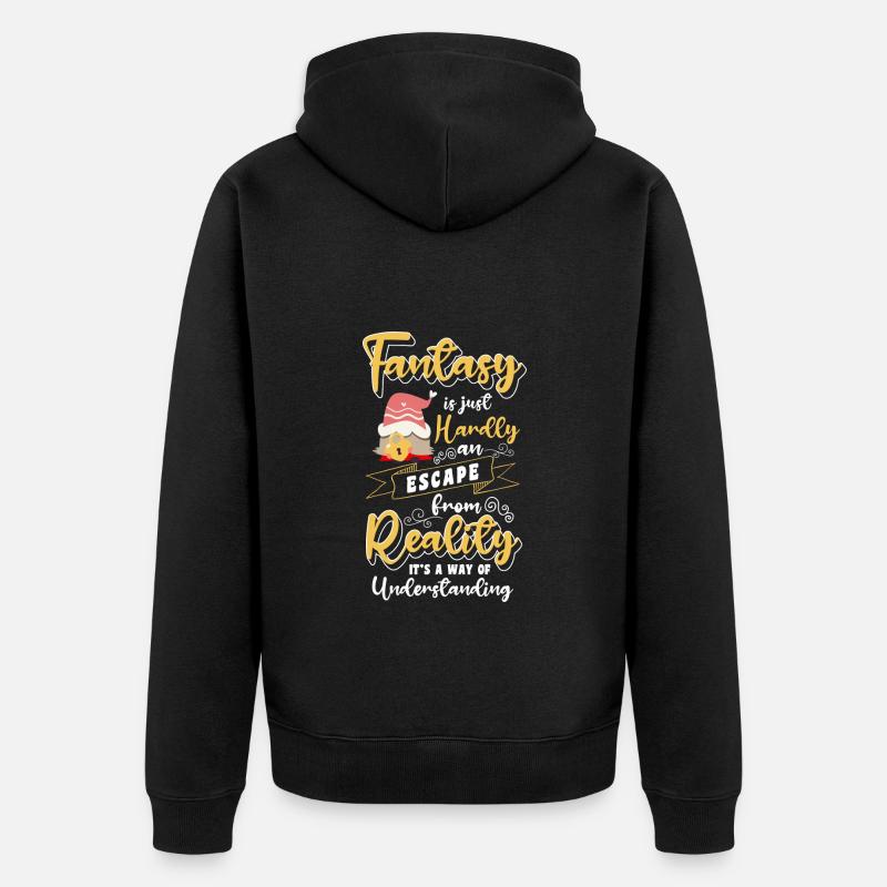Gnome à chapeau pointu - Veste à capuche bio Premium Unisexe - noir