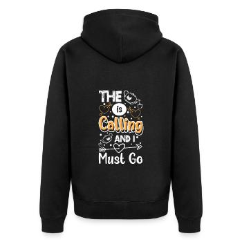 Tea Drinker Tea Bags Green Tea Chamomile Tea - Unisex Premium Organic Zip Hoodie - black - Back - Nico (187cm)