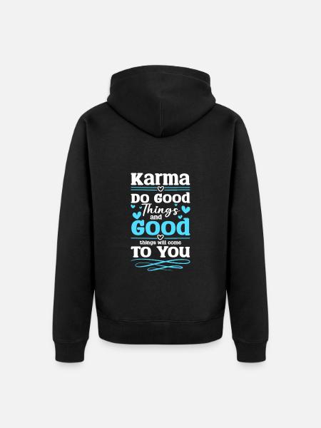 Fate Living Positively - Unisex Premium Organic Zip Hoodie - black