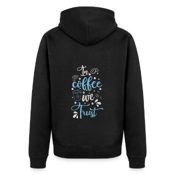 Bartender Coffee Maker Espresso Morning grouch - Unisex Premium Organic Zip Hoodie - black - Back - Nico (187cm)