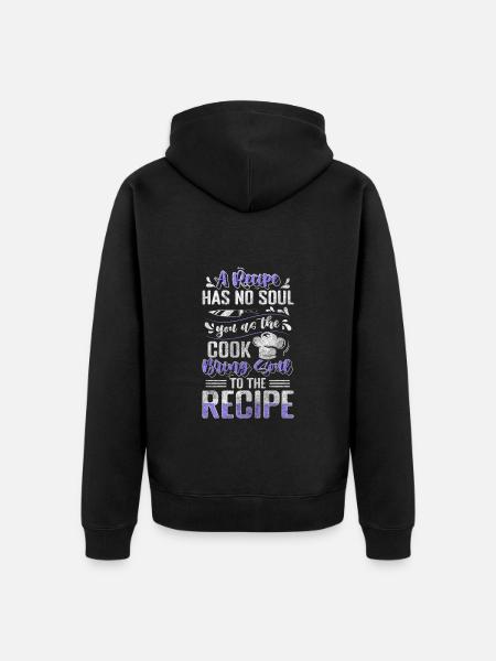 Kitchen Gastronomy Delicious Cooking pot - Unisex Premium Organic Zip Hoodie - black