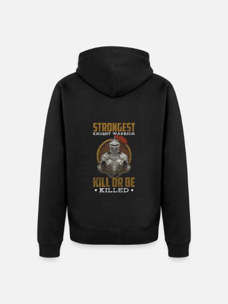 Knight Lance Templar Knight's Cross - Unisex Premium Organic Zip Hoodie - black
