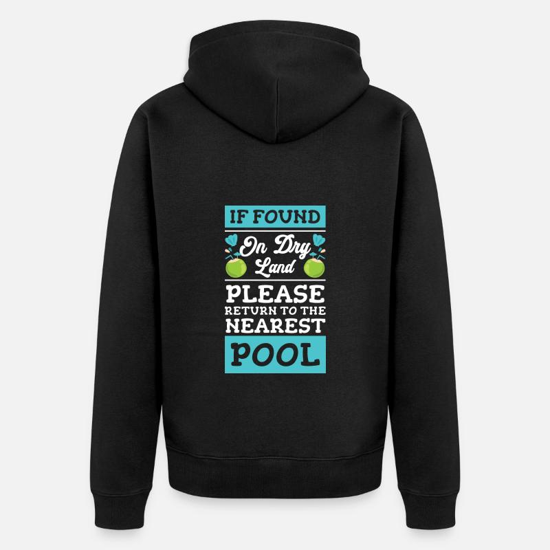Piscine Piscine Baignade Plongée - Veste à capuche bio Premium Unisexe - noir