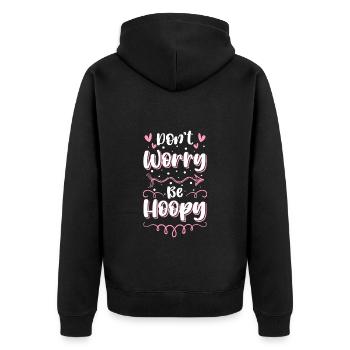 Créoles Hoop Trend Femme - Veste à capuche bio Premium Unisexe - noir - Dos - Nico (187cm)