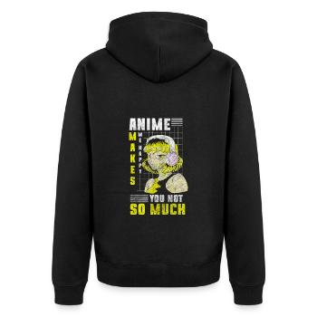 Art du Japon - Veste à capuche bio Premium Unisexe - noir - Dos - Nico (187cm)