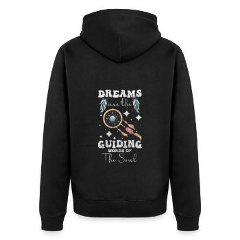 Capteurs de rêves Icônes de souhaits - Veste à capuche bio Premium Unisexe - noir - Dos - Nico (187cm)