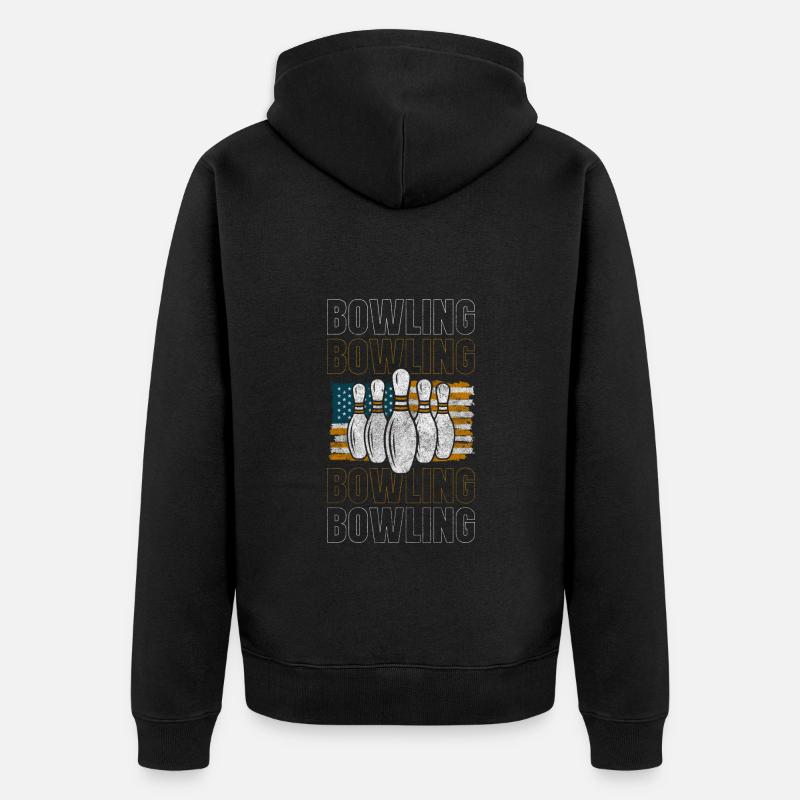 Vainqueur des quilles melon - Veste à capuche bio Premium Unisexe - noir