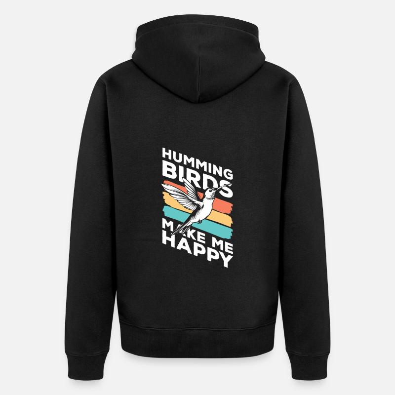 Vogel Bunt Mindtopia Diversity - Unisex Premium Bio Zip Hoodie - Schwarz