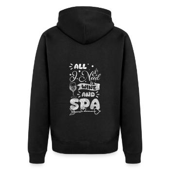 Spa Soins Personnels Beauté Saine - Veste à capuche bio Premium Unisexe - noir - Dos - Nico (187cm)