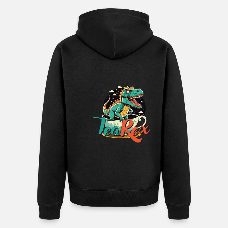 TeaRex - Veste à capuche bio Premium Unisexe - noir