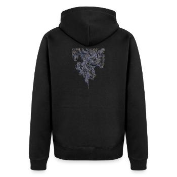 Style de fumée - Veste à capuche bio Premium Unisexe - noir - Dos - Nico (187cm)