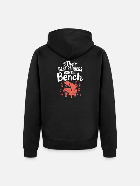 Pianist Klavierspieler - Unisex Premium Bio Zip Hoodie - Schwarz