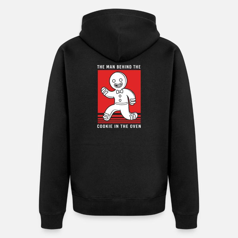 Werdender Papa werdende Väter - Unisex Premium Bio Zip Hoodie - Schwarz