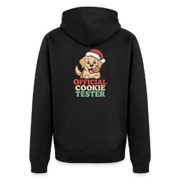 Chien de Noël Humour - Veste à capuche bio Premium Unisexe - noir - Dos - Nico (187cm)
