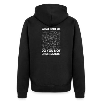 Lustiger Physiklehrer Großer Liebhaber - Unisex Premium Bio Zip Hoodie - Schwarz - Hinten - Nico (187cm)