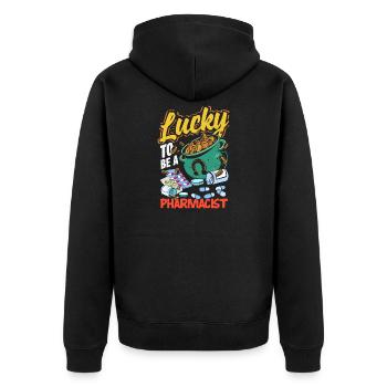 Pharmacist Pharmaceutical Technical - Unisex Premium Organic Zip Hoodie - black - Back - Nico (187cm)