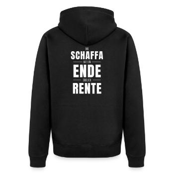 The Schaffa has come to an end – Finally retirement - Unisex Premium Organic Zip Hoodie - black - Back - Nico (187cm)