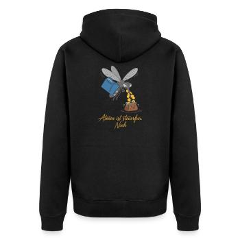 La respiration est exonérée d’impôts. Toujours ! - Veste à capuche bio Premium Unisexe - noir - Dos - Nico (187cm)