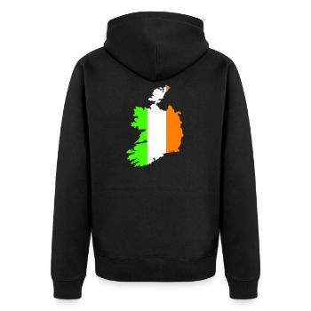Pays d’Irlande - Veste à capuche bio Premium Unisexe - noir - Dos - Nico (187cm)