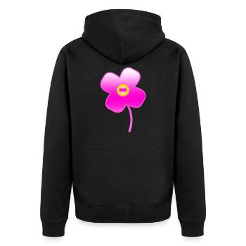 Fleur - Veste à capuche bio Premium Unisexe - noir - Dos - Nico (187cm)
