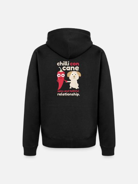 Chilli con Cane. drôlig. - Unisex Premium Bio Zip Hoodie - Schwarz