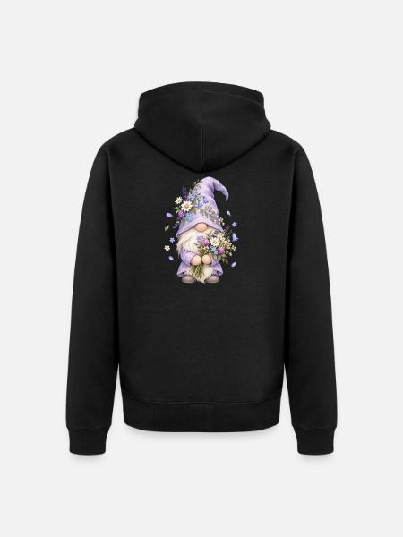 Süße Zwerge unter den Gnomen - Unisex Premium Bio Zip Hoodie - Schwarz