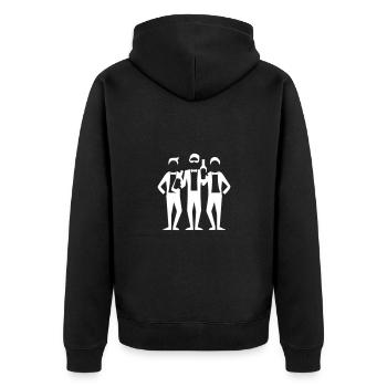 Enterrement de vie de garçon Crew Enterrement de vie de garçon - Veste à capuche bio Premium Unisexe - noir - Dos - Nico (187cm)
