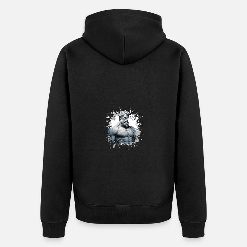 Greek Warrior Musculation Gym - Veste à capuche bio Premium Unisexe - noir
