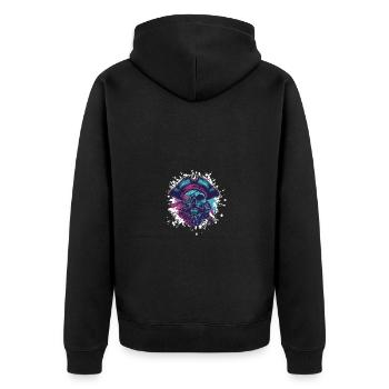 Capitaine du crâne de pirate - Veste à capuche bio Premium Unisexe - noir - Dos - Nico (187cm)